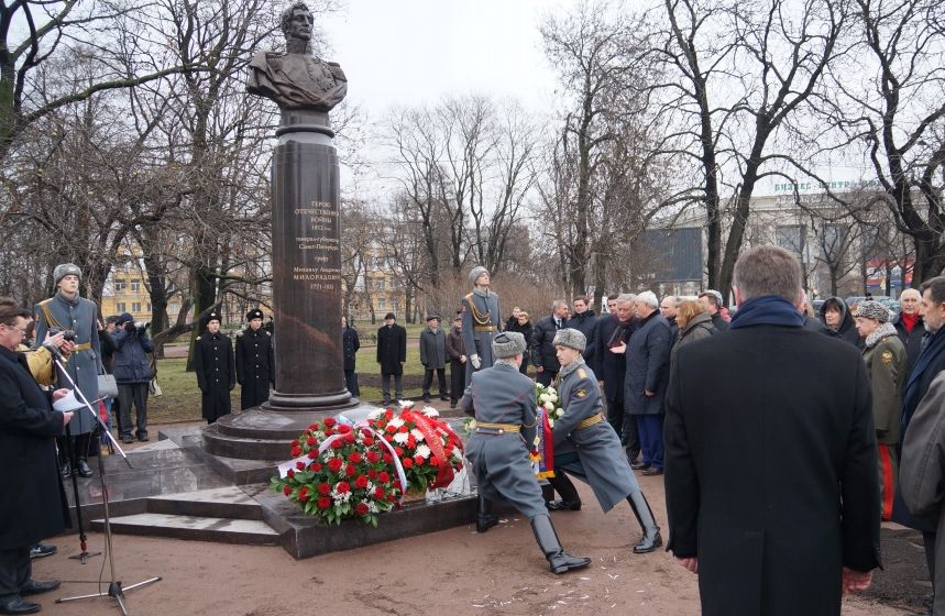Открытие памятника генералу Милорадовичу 4. XII 2015 г. в Санкт-Петербурге