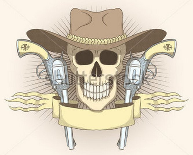 cowboy-emblem-with-a-skull-wearing-a-hat-and-a-gun-a-sign-in-the-wild-west-style-with-imitation-engraving_214103902